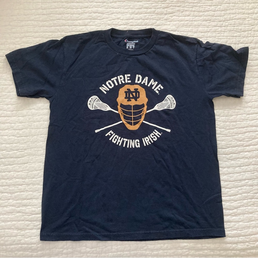 Champion Navy Blue Notre Dame Fighting Irish Lacrosse Tee
